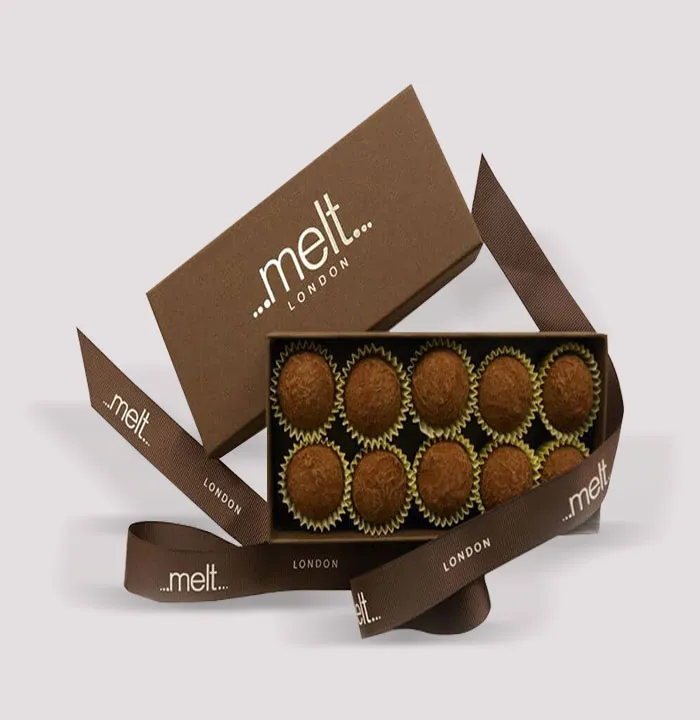 Black Woven Chocolate Telescopic Boxes 1