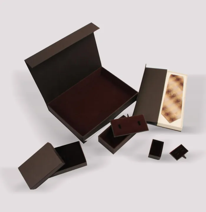 Black Woven Chocolate Telescopic Boxes 3