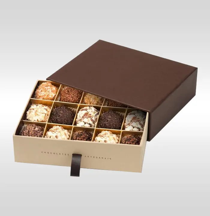 Brown Chocolate Overlapping Lid Box 4