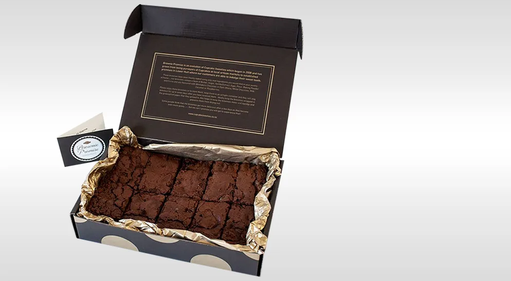printed brownie boxes