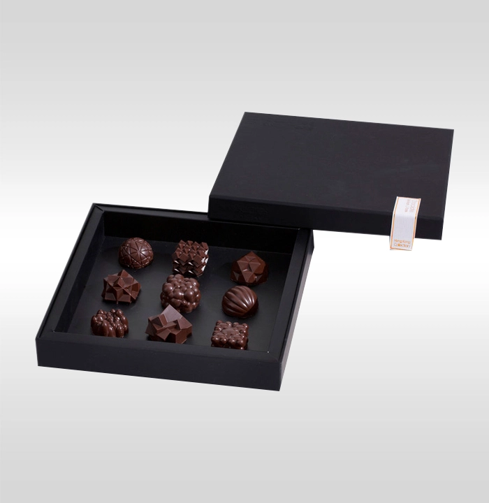 Black Woven Chocolate Telescopic Boxes