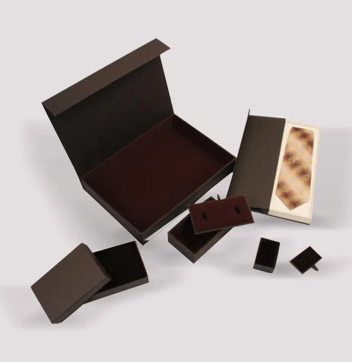 Black Woven Chocolate Telescopic Boxes