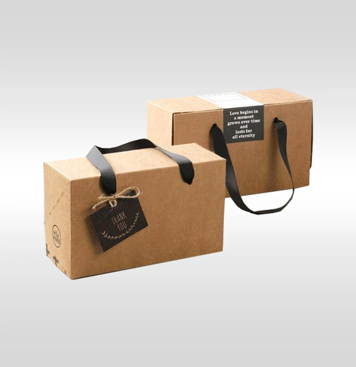Brown Bakery Box With Handle