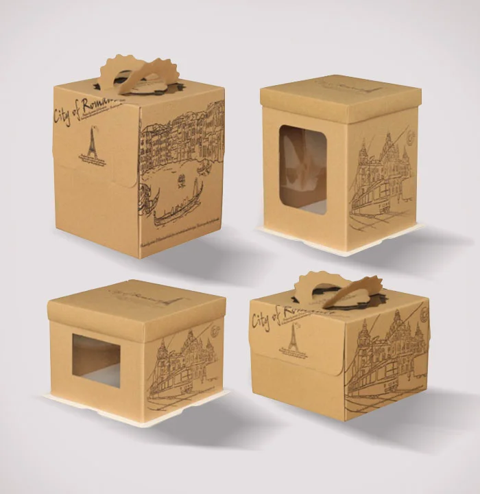 Brown Takeout Gable Boxes