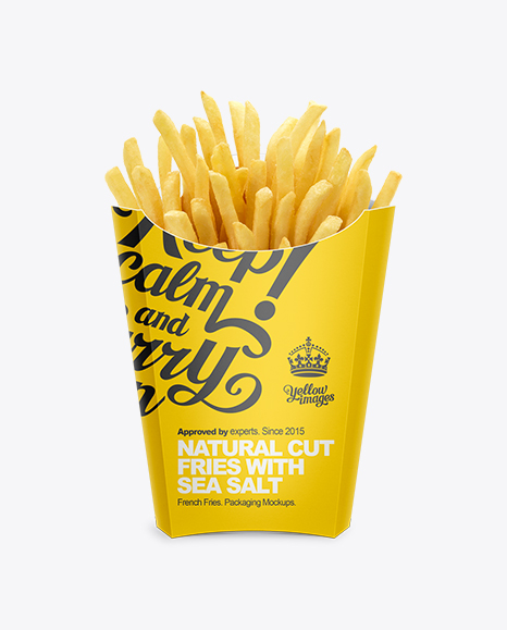 Kraft Paper Medium Size Packaging w/ French Fries Mockup  Organic food  packaging, Fries packaging, Food box packaging